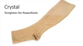  Presentation with veins - Audience pleasing PPT theme consisting of medical leg veins - compression stocking isolated backdrop and a white colored foreground