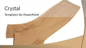  Presentation with veins - Slides having medical leg veins - pair of compression stockings isolated background and a white colored foreground