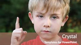  Presentation with wound - Audience pleasing presentation consisting of wound infection - sad boy with a bandaged backdrop and a coral colored foreground