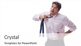  Presentation with wounded - Beautiful slide set featuring wounded businessman with blood stains backdrop and a white colored foreground