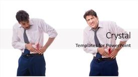  Presentation with wounded - PPT layouts with wounded businessman with blood stains background and a lemonade colored foreground