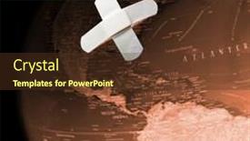  Presentation with wounded - Amazing theme having wounded earth backdrop and a tawny brown colored foreground