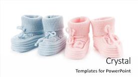  Presentation with woven - Audience pleasing presentation theme consisting of woven baby shoes isolated backdrop and a white colored foreground