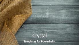  Presentation with wooden - Audience pleasing presentation consisting of woven bags - burlap hessian sacking on wooden backdrop and a gray colored foreground