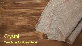  Presentation with rustic wood wooden frame - Beautiful theme featuring woven bags - burlap hessian sacking on wooden backdrop and a tawny brown colored foreground