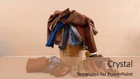  Presentation with leather shoes - Cool new presentation theme with woven bags - full of jeans pile backdrop and a coral colored foreground