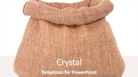  Presentation with woven - Amazing slide set having woven bags - opened small sack isolated backdrop and a coral colored foreground