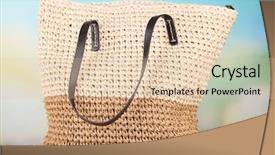  Presentation with woven - Amazing presentation design having woven bags - summer wicker bag on sand backdrop and a lemonade colored foreground