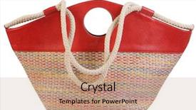  Presentation with woven - Theme with woven bags - wicker background and a  colored foreground