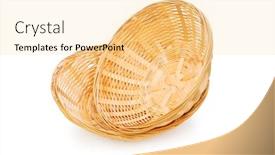  Presentation with woven - Cool new presentation theme with woven-basket-isolated backdrop and a blonde colored foreground