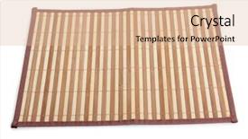  Presentation with woven - Slide deck with woven cloth made of cane background and a lemonade colored foreground