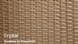  Presentation with woven - Slide deck with woven rattan background and a coral colored foreground