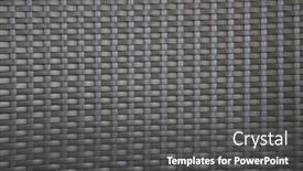  Presentation with woven - Audience pleasing PPT layouts consisting of woven texture backdrop and a dark gray colored foreground