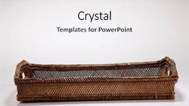  Presentation with woven - PPT theme enhanced with woven tray on the white background and a white colored foreground