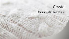  Presentation with woven - Theme enhanced with woven-wool-white-fabric-texture background and a white colored foreground