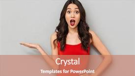  Presentation with asian foods - Audience pleasing slide set consisting of wow - image of shocked young asian backdrop and a coral colored foreground