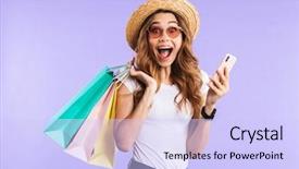  Presentation with purple wall - Presentation theme having wow - photo of excited screaming cute background and a sky blue colored foreground