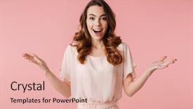  Presentation with cheerful - Cool new slide deck with wow - portrait of a cheerful young backdrop and a lemonade colored foreground