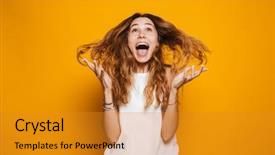  Presentation with cheerful - Presentation design with wow - portrait of a cheerful young background and a gold colored foreground