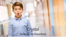  Presentation with wow - Slides featuring wow gesture at school corridor background and a light blue colored foreground