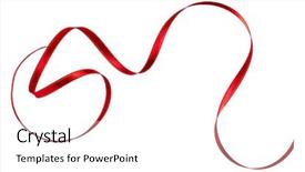  Presentation with satin - Theme consisting of wrap up - shiny satin ribbon in red background and a white colored foreground