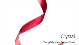  Presentation with satin - Audience pleasing PPT theme consisting of wrap up - shiny satin ribbon in red backdrop and a white colored foreground