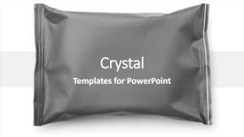  Presentation with plastic bag - Theme with wrap up - top view of blank grey background and a gray colored foreground