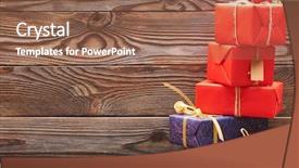  Presentation with outer space christmas - Cool new theme with wrapped and decorated christmas presents backdrop and a violet colored foreground