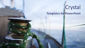  Presentation with winch - Colorful presentation theme enhanced with wrapped around and set sail backdrop and a sky blue colored foreground