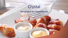  Presentation with chicken little chicks - Theme enhanced with wrapped chicken into gravy boat background and a sky blue colored foreground