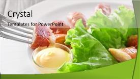  Presentation with active dipping sonar - Colorful slide deck enhanced with wrapped chicken into gravy boat backdrop and a light gray colored foreground