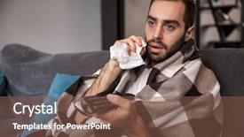  Presentation with european union cohesion - Beautiful PPT theme featuring wrapped in blanket having temperature backdrop and a tawny brown colored foreground