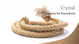  Presentation with rope - Beautiful slide set featuring wrapped-rope-on-a-white backdrop and a white colored foreground