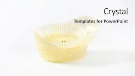  Presentation with cases - Audience pleasing presentation theme consisting of wrapper - empty paper cupcakes cases backdrop and a  colored foreground