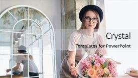  Presentation with pastel - Slides enhanced with wrapping bunch of fresh pastel background and a sky blue colored foreground