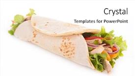  Presentation with tortilla - PPT layouts with wraps - tortilla wrap background and a white colored foreground