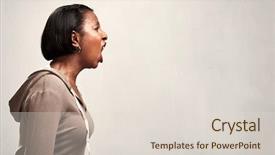  Presentation with african american couples on the marriage - PPT theme having wrath - angry screaming african american woman background and a lemonade colored foreground