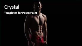  Presentation with fitness - Audience pleasing theme consisting of wrath - silhouette of a fitness man backdrop and a  colored foreground