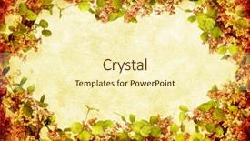  Presentation with floral - Audience pleasing presentation theme consisting of wreath forms a grunge border backdrop and a  colored foreground