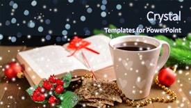  Presentation with coffee cup diary - Amazing presentation having young mother and her little sons with computer tablet are sitting near christmas tree at home merry christmas and happy new year backdrop and a dark gray colored foreground