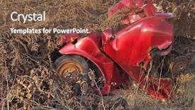  Presentation with fume - Slides featuring denim - open zipper of a pair background and a ocean colored foreground