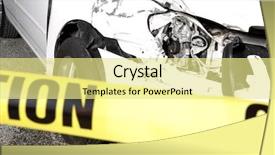  Presentation with car - Slide set enhanced with wrecking - wrecked car background and a blonde colored foreground