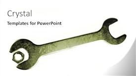  Presentation with nut - Slide deck consisting of wrench-and-nut background and a white colored foreground