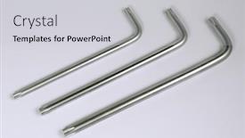  Presentation with cyber security tool description brief - Colorful PPT theme enhanced with wrench-hex-tool-on-white backdrop and a light gray colored foreground