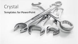  Presentation with tools - Beautiful theme featuring wrench-or-spanner-work-tools backdrop and a white colored foreground