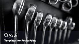  Presentation with repair - PPT layouts enhanced with wrench-spanner-tool-variety background and a wine colored foreground