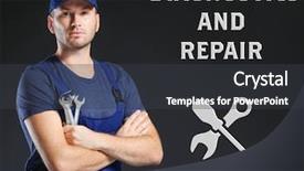  Presentation with black women arm - Colorful presentation enhanced with wrench standing on a black backdrop and a dark gray colored foreground