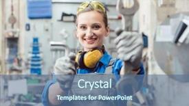  Presentation with mechanic tools - Slide deck having wrenches - woman mechanic showing tools background and a ocean colored foreground