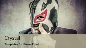  Presentation with executive - PPT theme consisting of wresler - all it is ok aggressive background and a mint green colored foreground