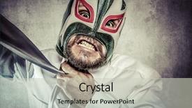  Presentation with executive - Presentation theme enhanced with wresler - office aggressive executive suit background and a light gray colored foreground